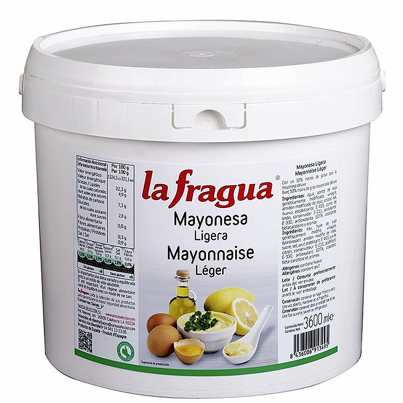 MAYONESA LIGERA CUBO 4/3600ml